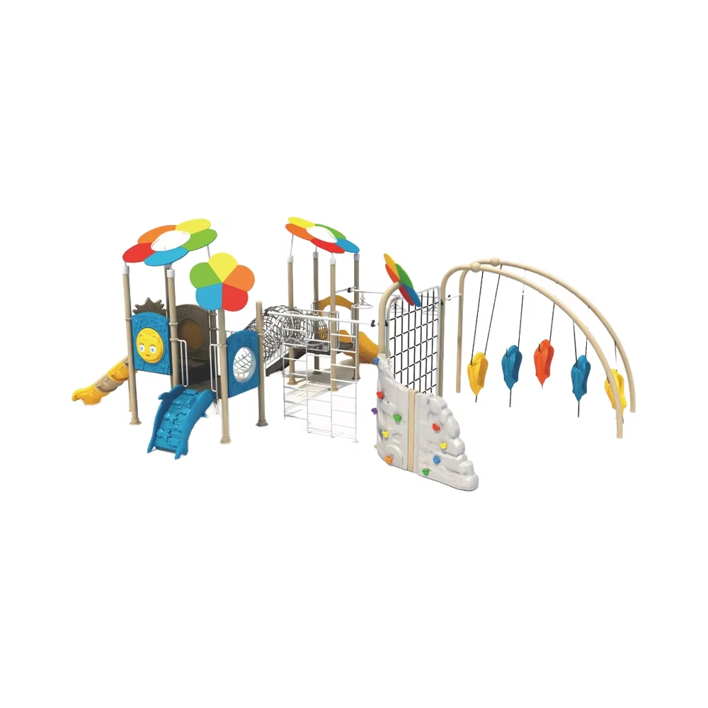 Kids Outdoor Jungle Gym With Slide - 子供用屋外遊具セット ジャングルジム クライミングスライド 高級カスタム遊具 モンキーバー付き
