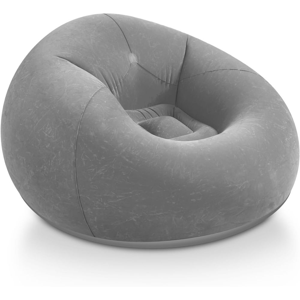 Kids Outdoor Bean Bag - 空気注入式ビーンバッグチェア、グレーのポータブルレイジーソファ（大人・子供用）、屋外映画鑑賞用シート、教室用ラウンジャーカウチ、読書用