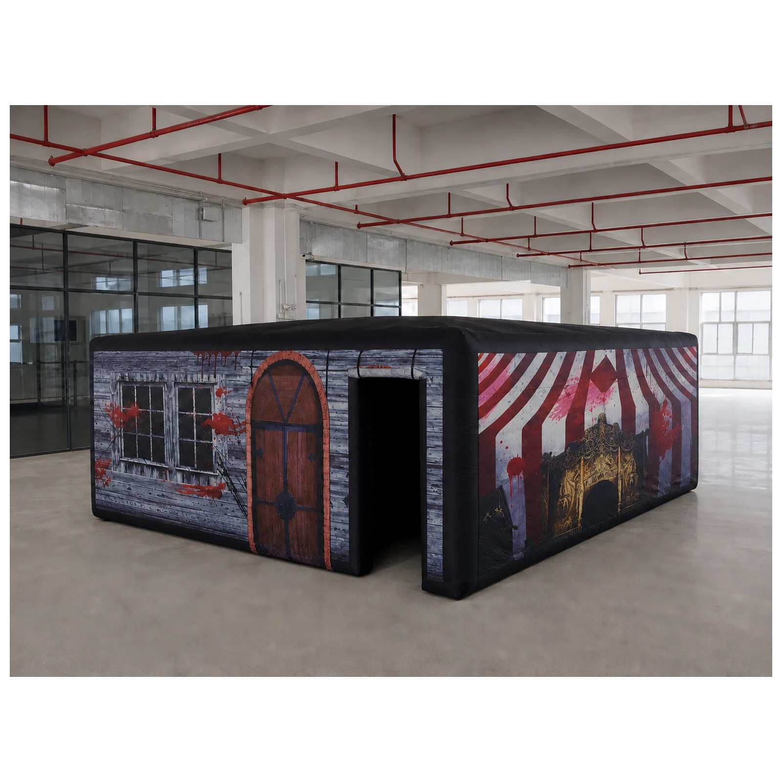 Kids Outdoor Venues - 大型お化けサーカスの平屋根型インフレータブル迷路 4×6m 13×20フィート 送風機付き 会場イベント 素晴らしいパーティーイベント