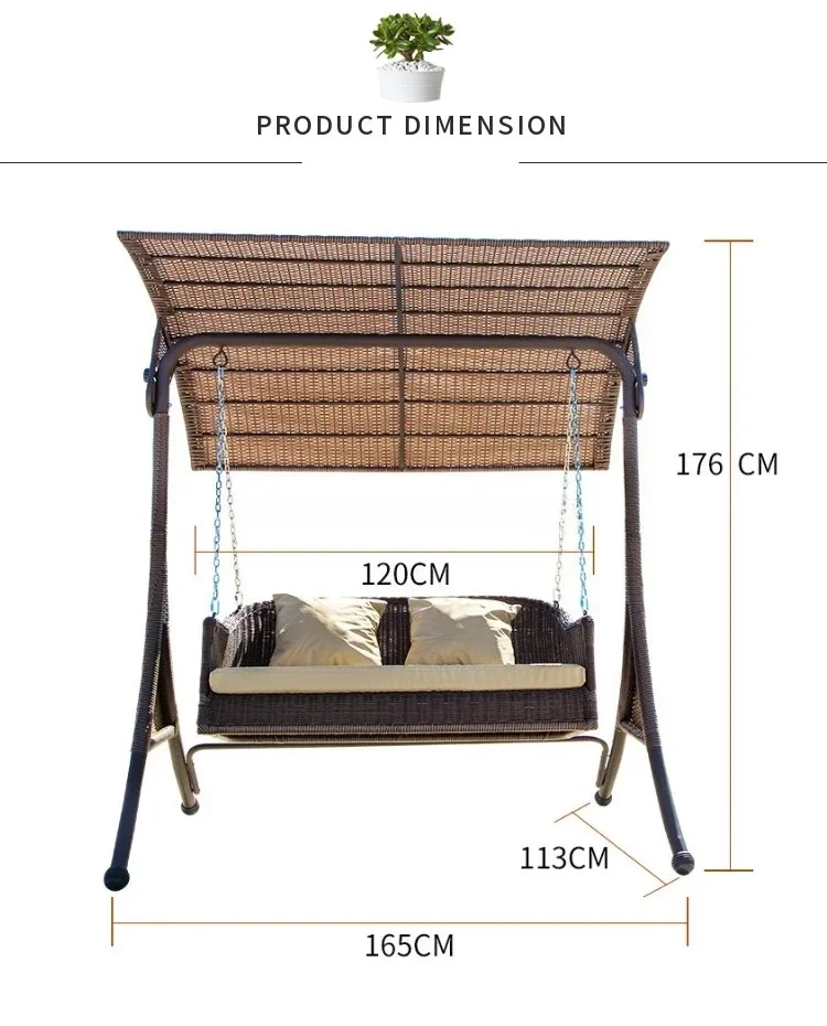 Kids Outdoor Lounge Chair - ホットセール2人用ガーデンラタンブランコハンモックチェア、子供と大人のための屋内外兼用、パティオ、芝生、ラウンジ、屋外用途