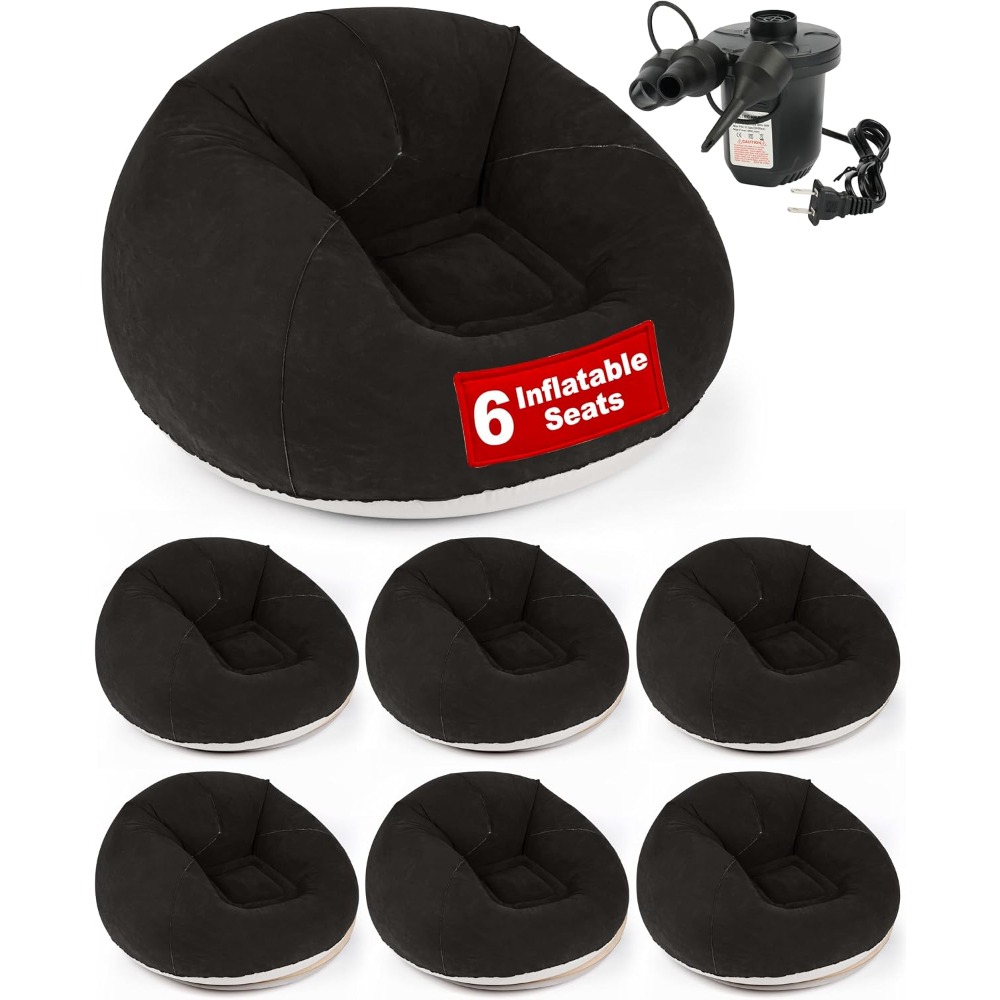 Kids Outdoor Bean Bag - 電動ポンプ付きインフレータブルビーンバッグチェア - 大人と子供用屋外折りたたみ椅子