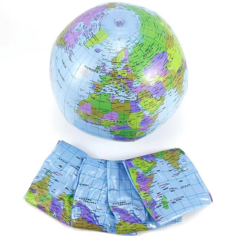 Outdoor Kids In An Inside World - 90 センチメートルインフレータブル地球世界地理地球儀地図バルーンおもちゃビーチボール早期教育用品子供の学習屋外おもちゃ