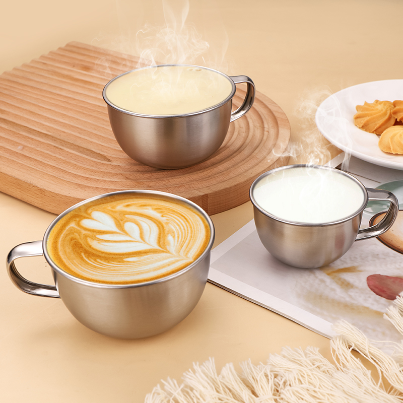 Kids.Outdoor Utensils - 304ステンレス鋼マグ、コーヒーカップ、カプチーノエスプレッソカップ、キャンプマグ、飲用器具、屋外旅行、観光ピクニック
