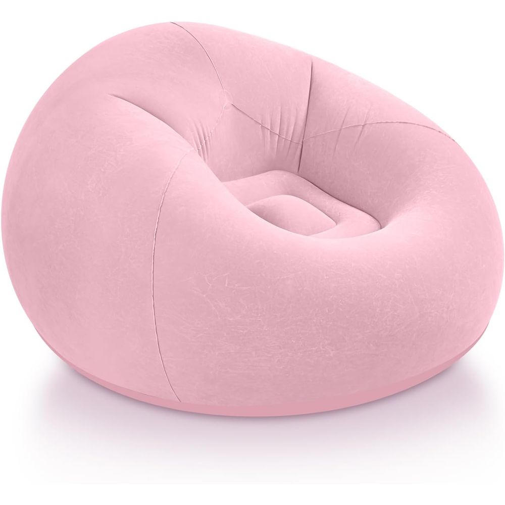 Kids Outdoor Bean Bag - インフレータブルビーンバッグチェア、ピンク | 大人と子供向けのポータブルレイジーソファ、屋外映画鑑賞用シート、教室用ラウンジャーカウチ、読書用