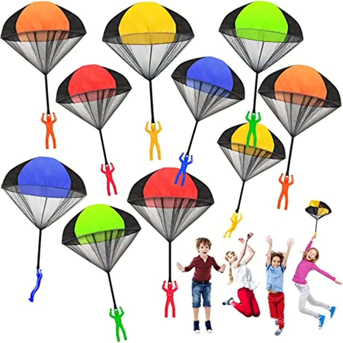 Kids Unique Outdoor Toys - 子供用パラシュートおもちゃ もつれ防止 屋外飛行パラシュート 男性 屋外おもちゃ イースターバスケット詰め物