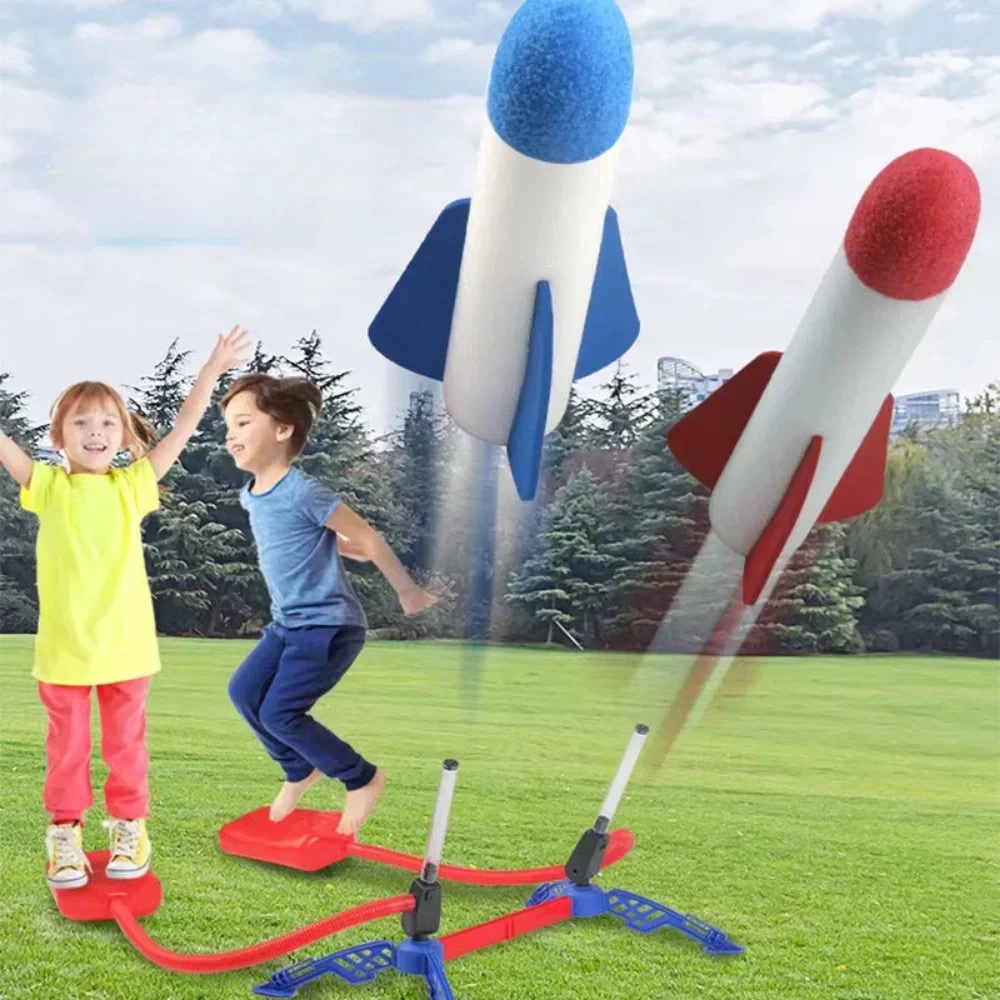 Kids Outdoor Toys B&Q - Bキッドアウトドアロケットフットポンプ屋外空気圧式急上昇ロケットスーツジャンプエアパワーロケットランチャーゲーム子供用おもちゃギフト