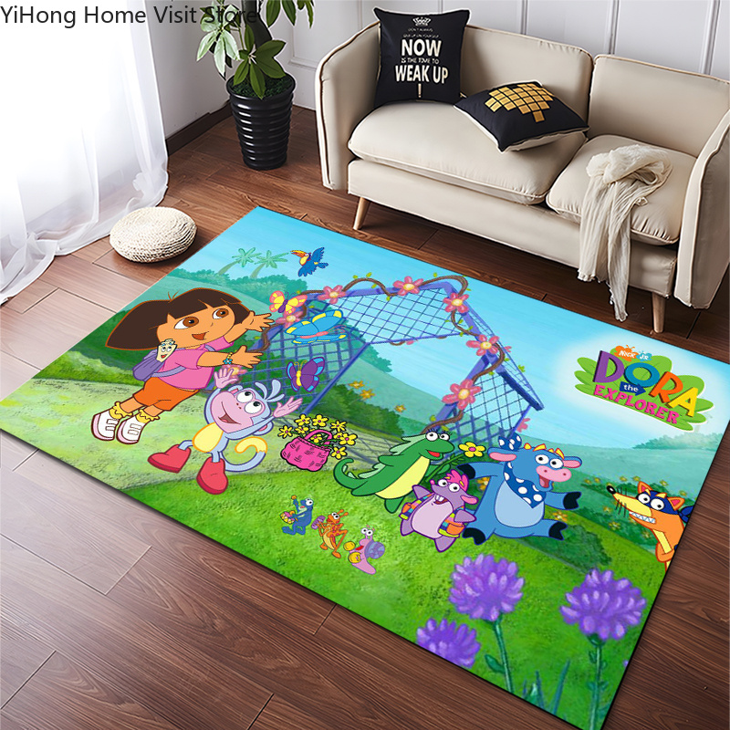 Kids Outdoor Lounge Chair - 面白い D-Dora クラシックアニメエクスプローラーエリアカーペット リビングルーム用 ホームデコレーション ソファテーブル