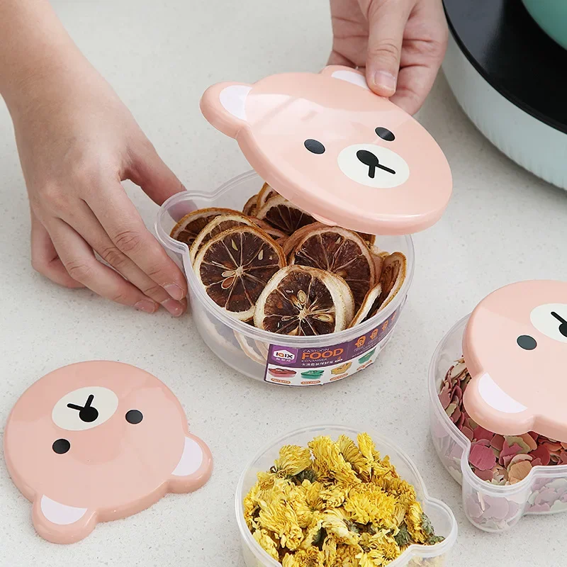 Kids.Outdoor Utensils - 4 個弁当箱子供プラスチック漫画かわいい弁当箱屋外食品保存容器子供学生電子レンジ弁当箱器具