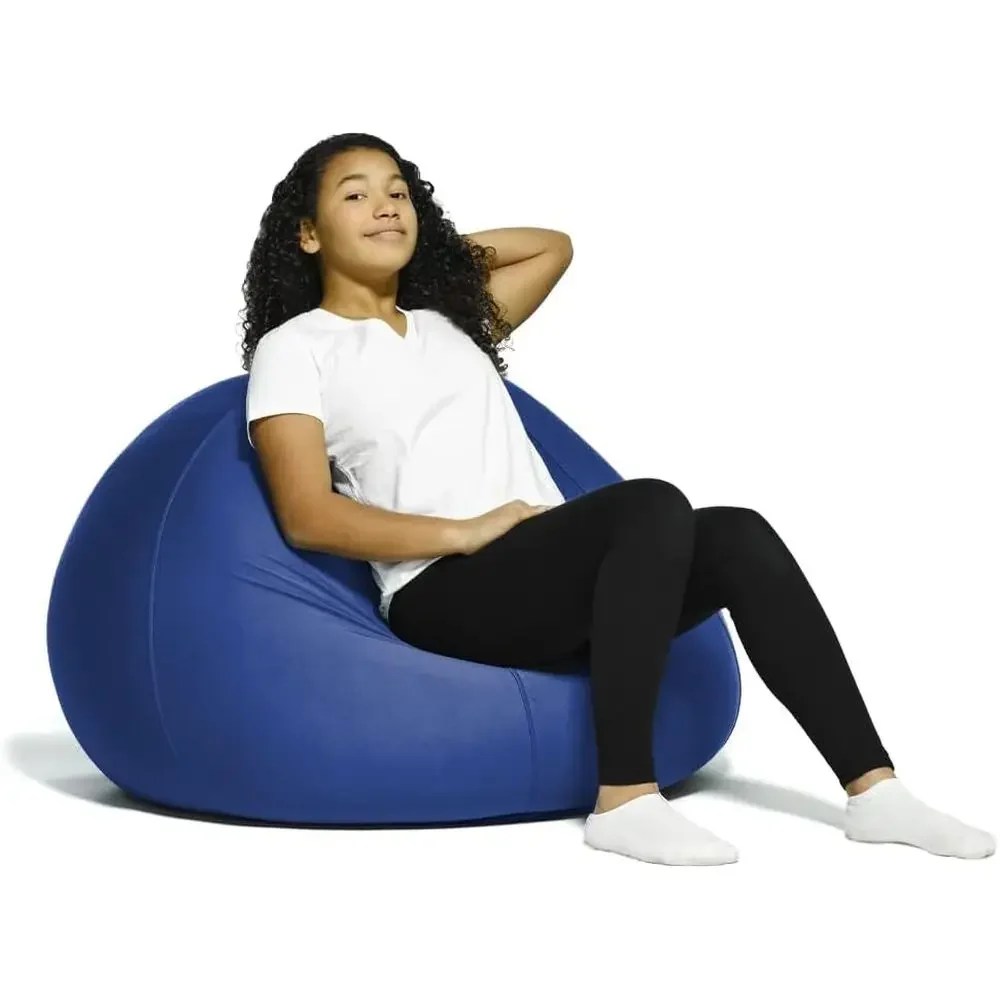 Kids Outdoor Lounge Chair - Zoola Pod X アウトドアビーンバッグチェア、子供・ティーン向け、シングルシートビーンバッグ、防水、快適なパティオデッキラウンジ家具、ロイヤル