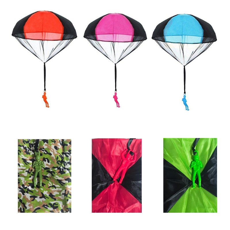 Kids Unique Outdoor Toys - 子供用パラシュートおもちゃ、絡まらない屋外飛行パラシュート、屋外用おもちゃ、イースターバスケット詰め物アイデア、ユニークな男の子女の子ギフト