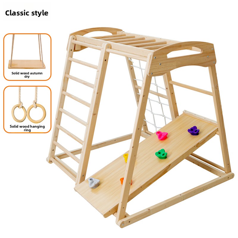 ジャングルジム キッズ 屋外 室内 子供用 木製滑り台 ベビ - Kids Outdoor Jungle Gym With Slide のレビューと価格