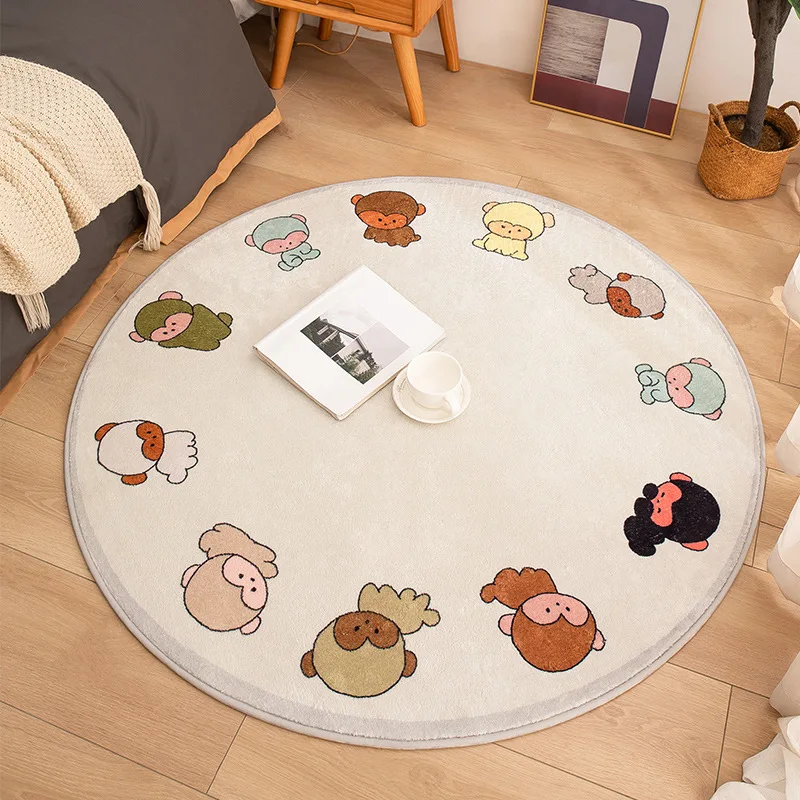 漫画かわいい動物ラウンドカーペットラウンジラグ研究寝室のフロ - Kids Outdoor Lounge Chair のレビューと価格