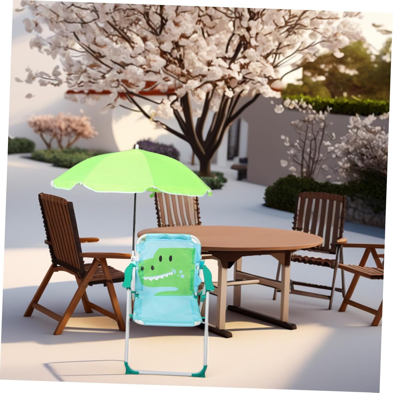1 セット折りたたみビーチチェア傘付きポータブル屋外キャンプ - Kids Outdoor Lounge Chair のレビューと価格