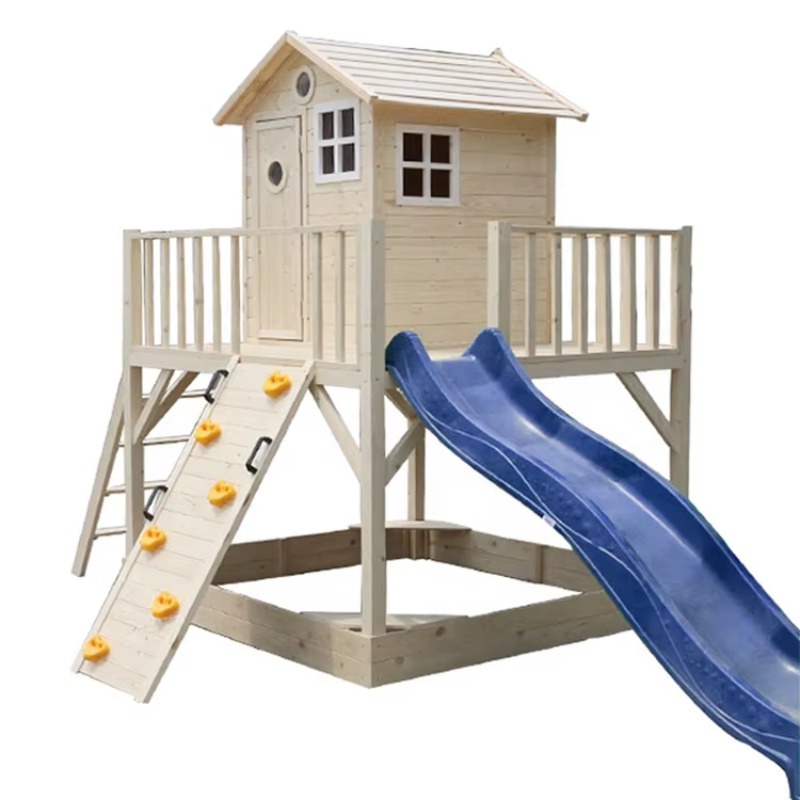 屋外木製プレイハウス幼児用木製プレイハウスプラスチック製プレ - Kids Outdoor Wooden Playhouse のレビューと価格