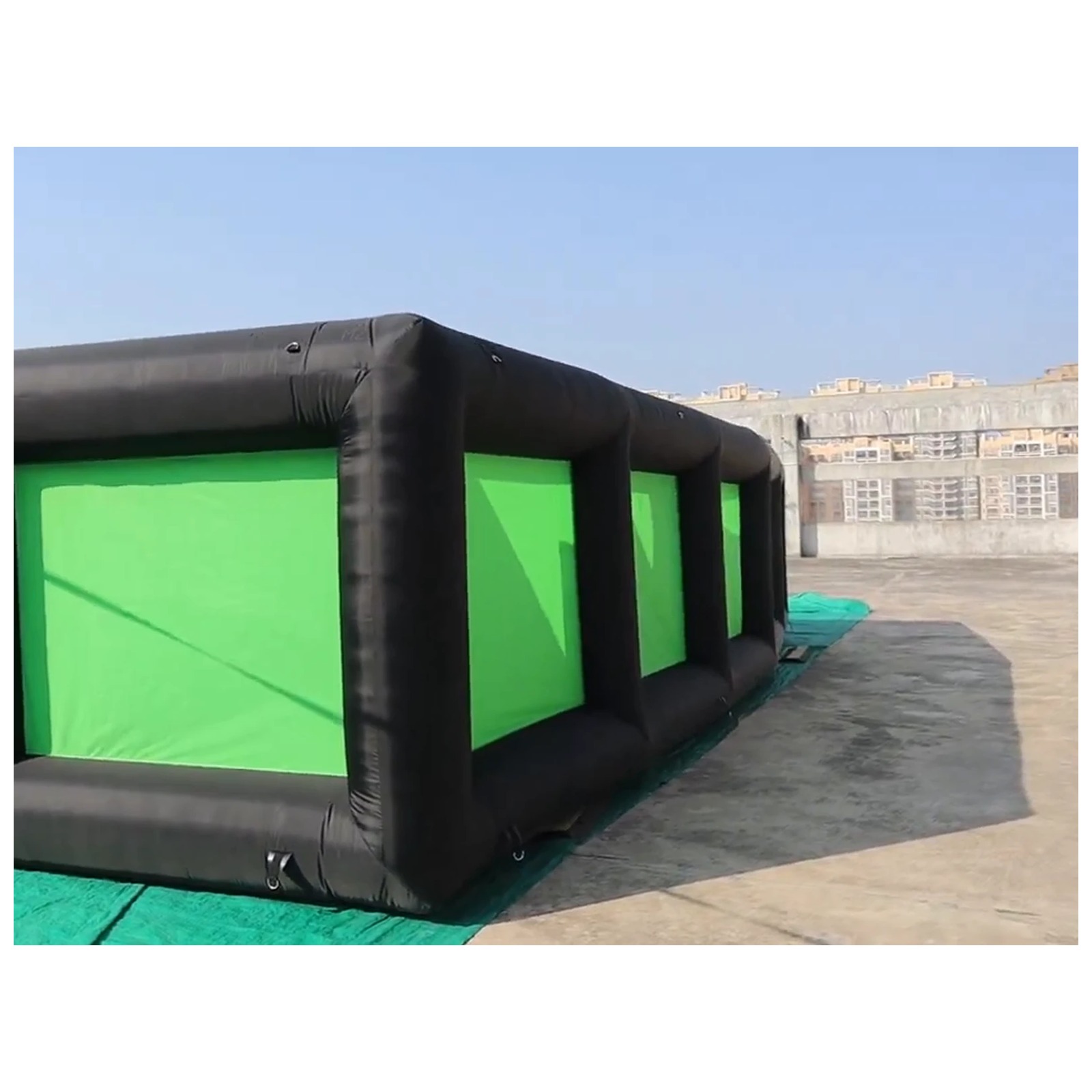 屋外用黒緑色のインフレータブル迷路 10×10m（33×33 - Kids Outdoor Venues のレビューと価格