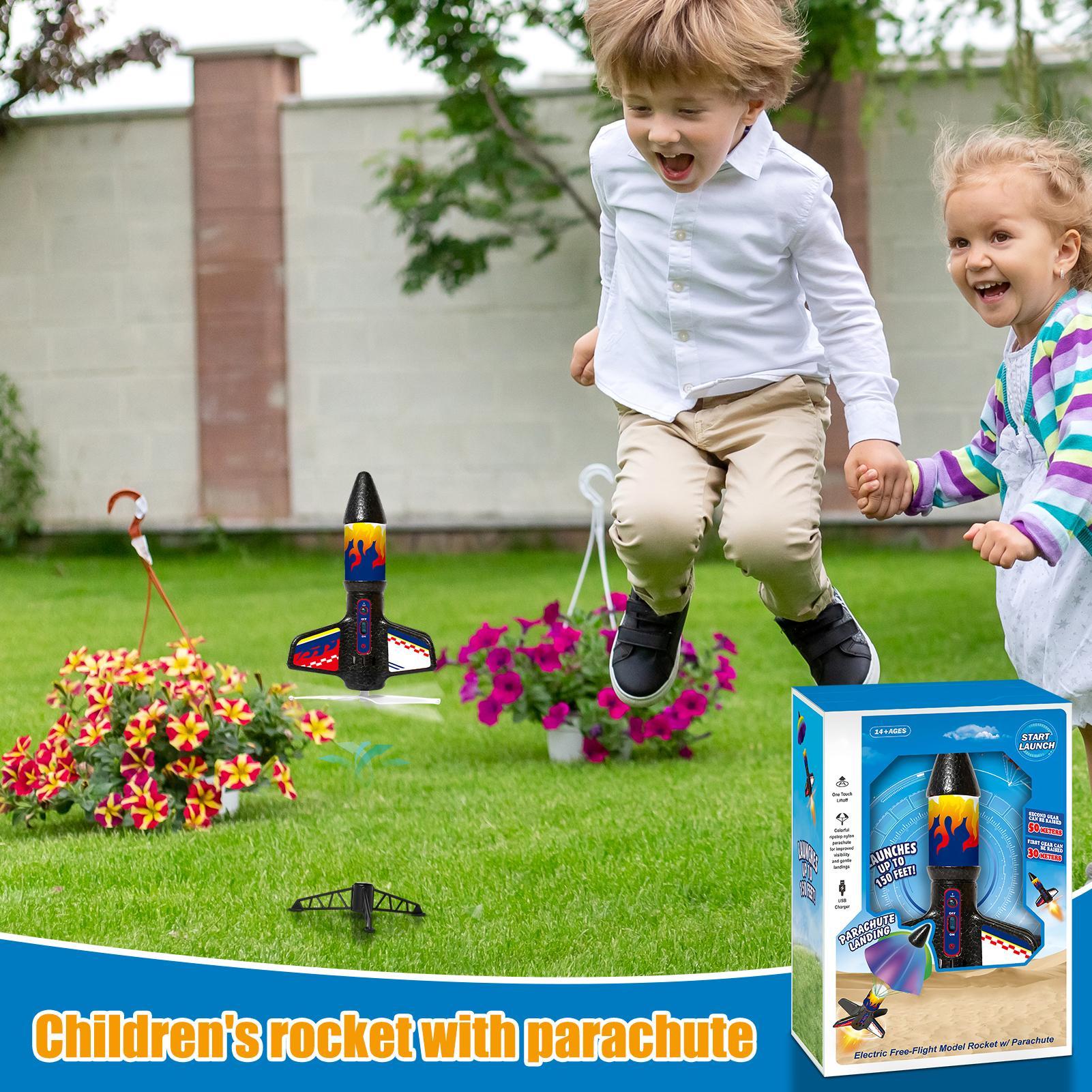 子供用ロケットおもちゃ パラシュート付きロケット発射 科学学 - Kids Outdoor Learning Activities のレビューと価格