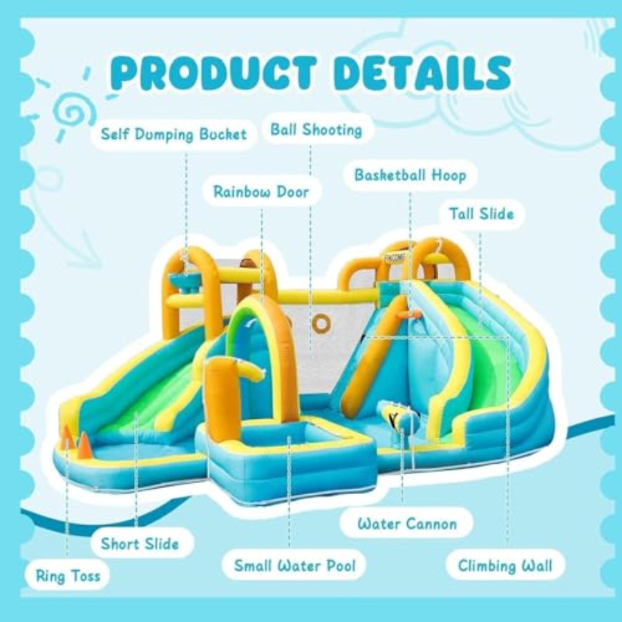 子供用裏庭屋外インフレータブルウォータースライドパーク：PV - Kids Outdoor Water のレビューと価格