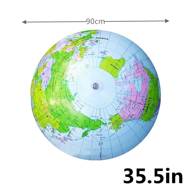 90 センチメートルインフレータブル地球世界地理地球儀地図バ - Outdoor Kids In An Inside World のレビューと価格