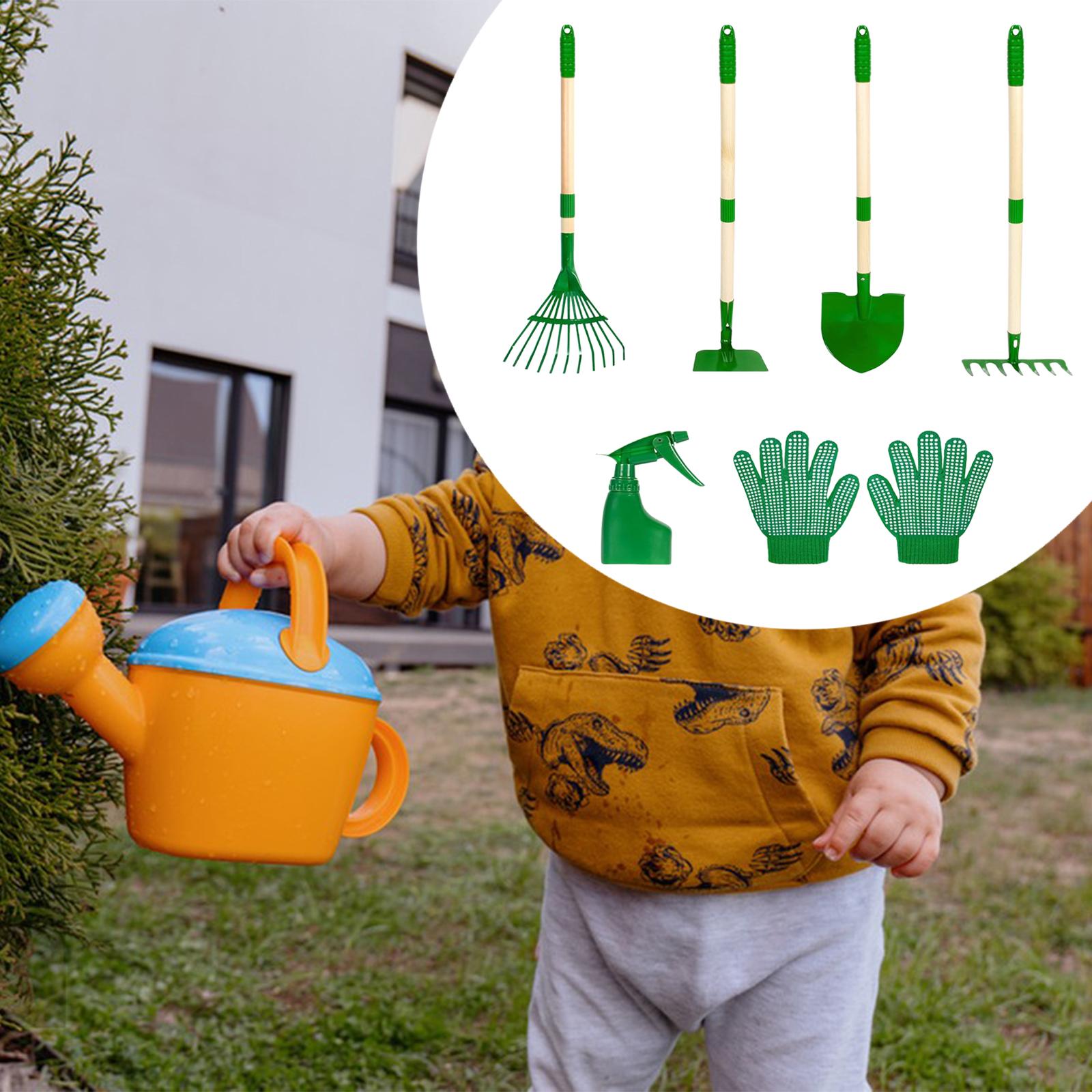 子供用園芸道具セット、快適なハンドルとスプレーボトル付き、屋 - Kids Outdoor Learning Activities のレビューと価格