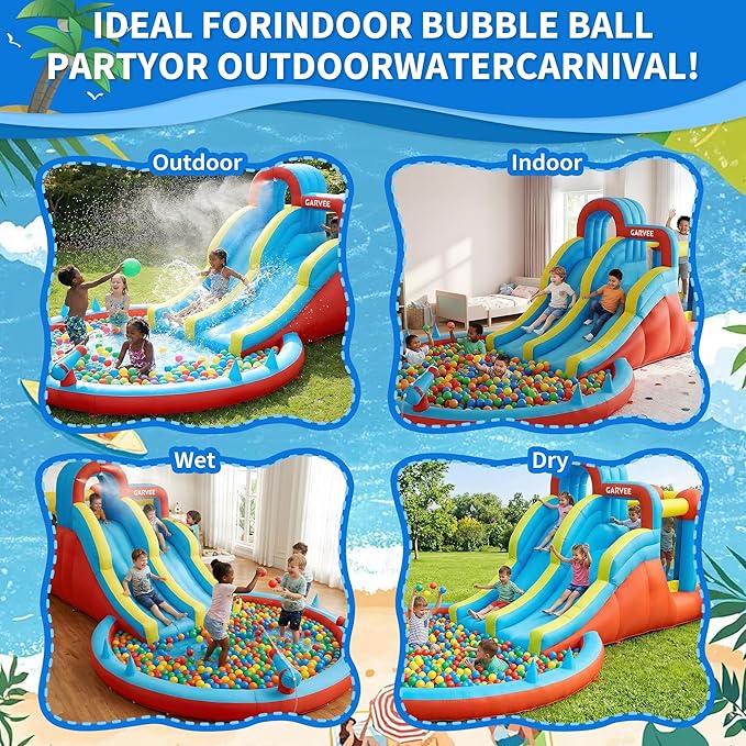 オールシーズン対応8in1インフレータブルウォーターパーク  - Kids Outdoor Water のレビューと価格