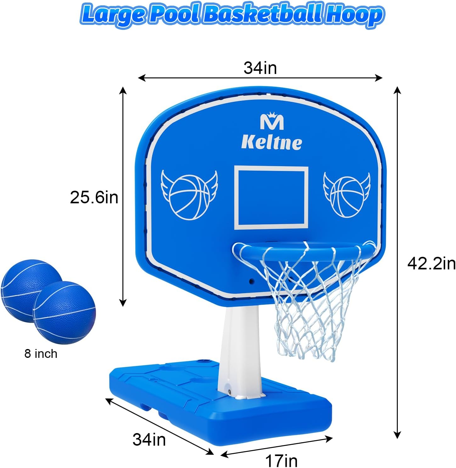 大型スイミングプールバスケットボールフープ、拡張された頑丈な - Kids Outdoor Water のレビューと価格
