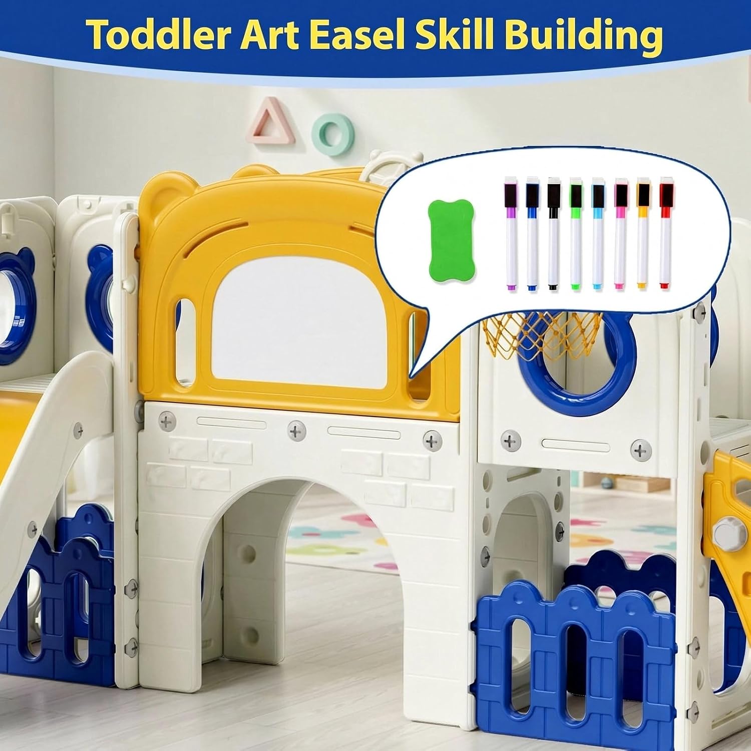 10 in 1幼児用滑り台セット、子供用クライマープレイセッ - Kids Outdoor Toys B&Q のレビューと価格