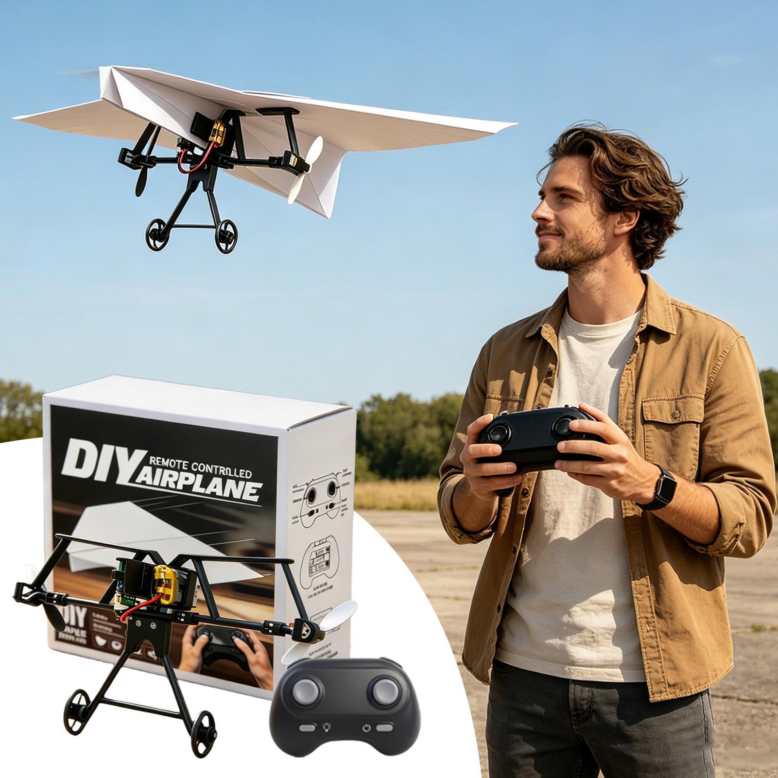 DIY RC紙飛行機キット、ジャイロスタビライザー付き電動リ - Kids Outdoor Set のレビューと価格