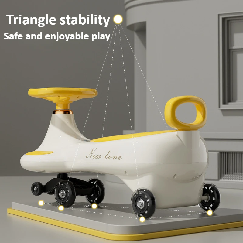 かわいい子供用スイングウィグルカー、転倒防止ユニバーサルホイ - Kids Outdoor Water のレビューと価格