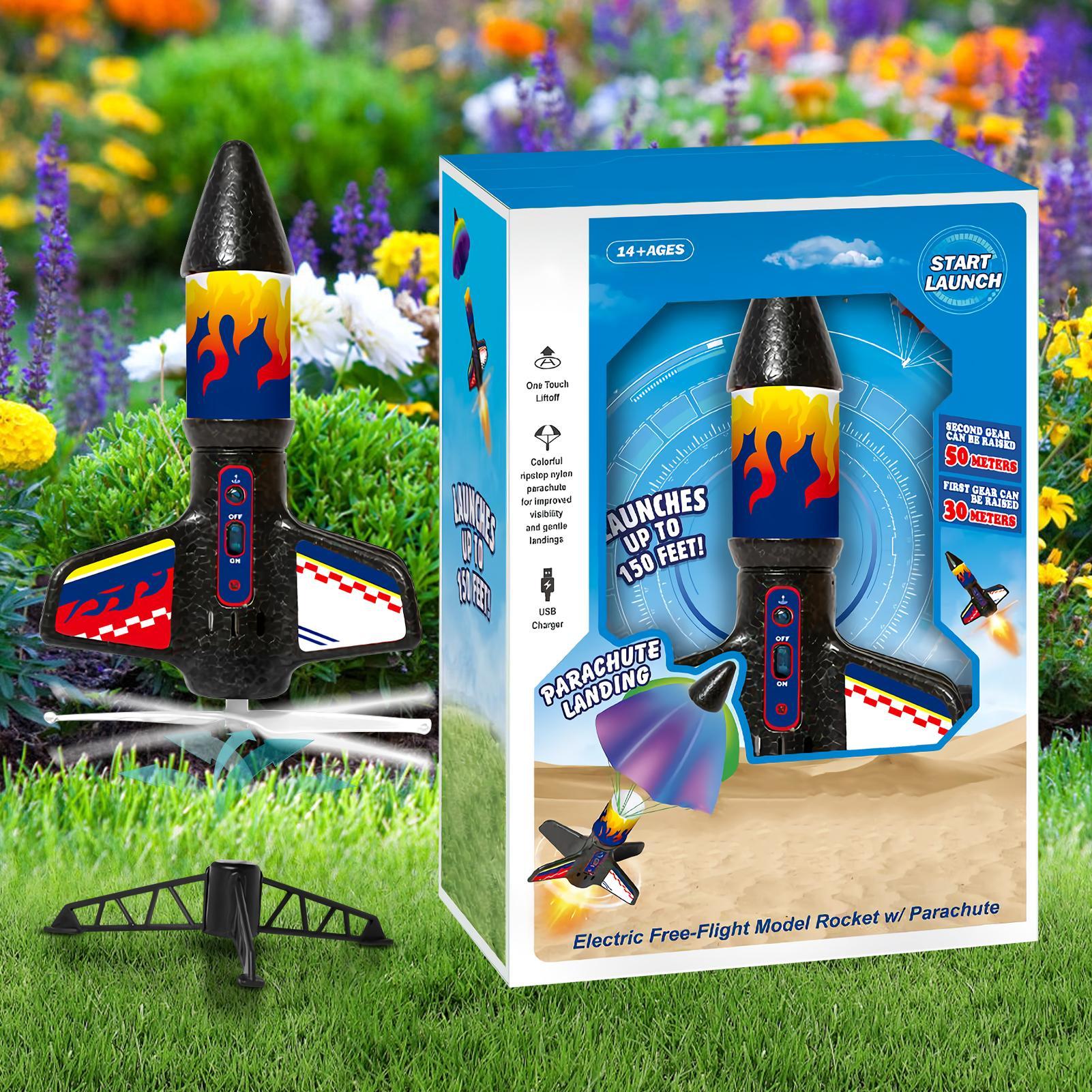 子供用ロケットおもちゃ パラシュート付きロケット発射おもちゃ - Kids Outdoor Learning Activities のレビューと価格