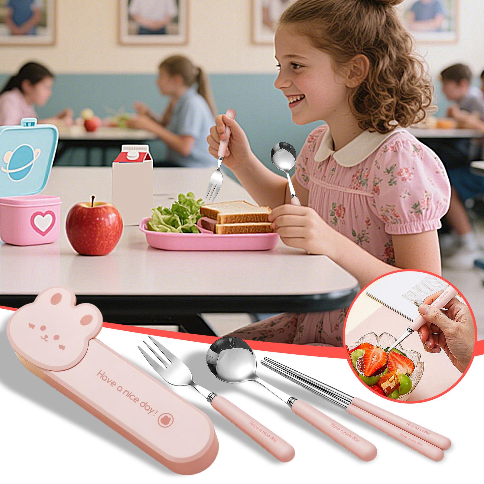 旅行用品 ランチ用品セット 子供用 幼児用 学校給食用 日常 - Kids.Outdoor Utensils のレビューと価格