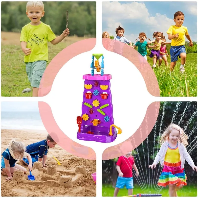 子供用ウォーターテーブル 両面滝砂遊びセット 屋外砂遊びステ - Kids Outdoor Learning Activities のレビューと価格