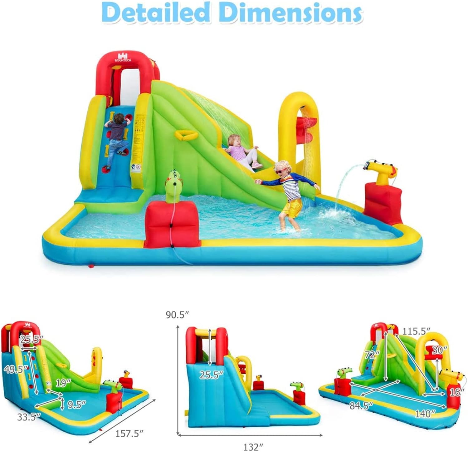 巨大なインフレータブルウォーターパーク遊具 - 子供用ブロウ - Kids Outdoor Water のレビューと価格