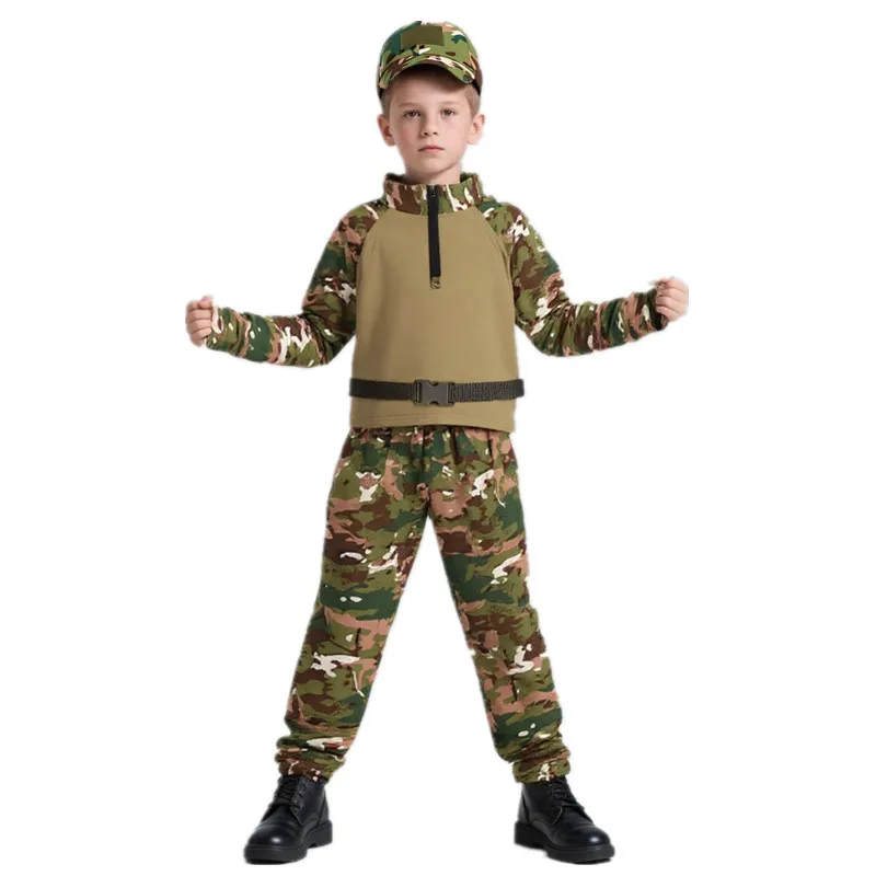 子供大人迷彩カエル衣装サマーキャンプコスチュームスタンドカラ - Kids Outdoor Set のレビューと価格