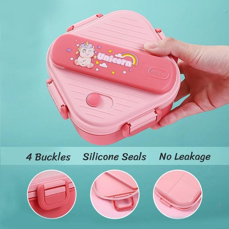 かわいい漫画柄子供用弁当箱 3つのコンパートメント付き 漏れ - Kids.Outdoor Utensils のレビューと価格