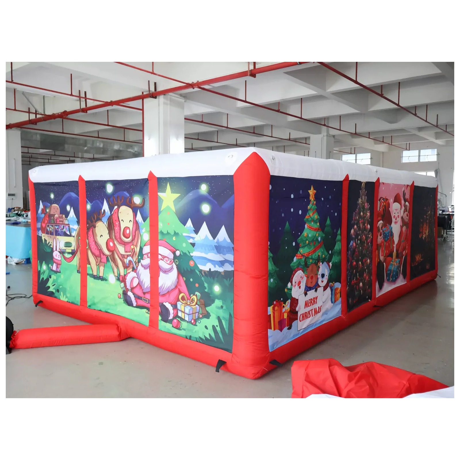 屋外用赤色カバー付きインフレータブル迷路 4×6m 13×2 - Kids Outdoor Venues のレビューと価格