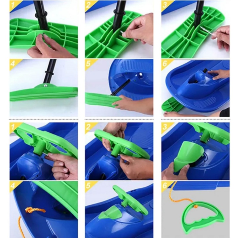 子供用雪上スレッド、ステアリングホイールとブレーキ付き、冬の - Kids Unique Outdoor Toys のレビューと価格