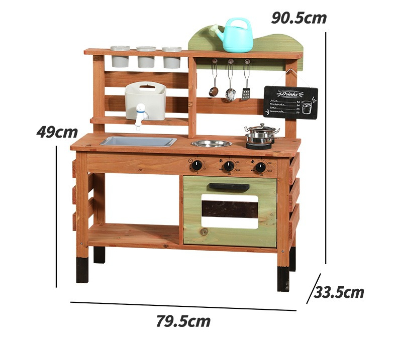 子供用木製プレイハウスおもちゃ、屋外キッチン用品、フラワーラ - Kids.Outdoor Utensils のレビューと価格