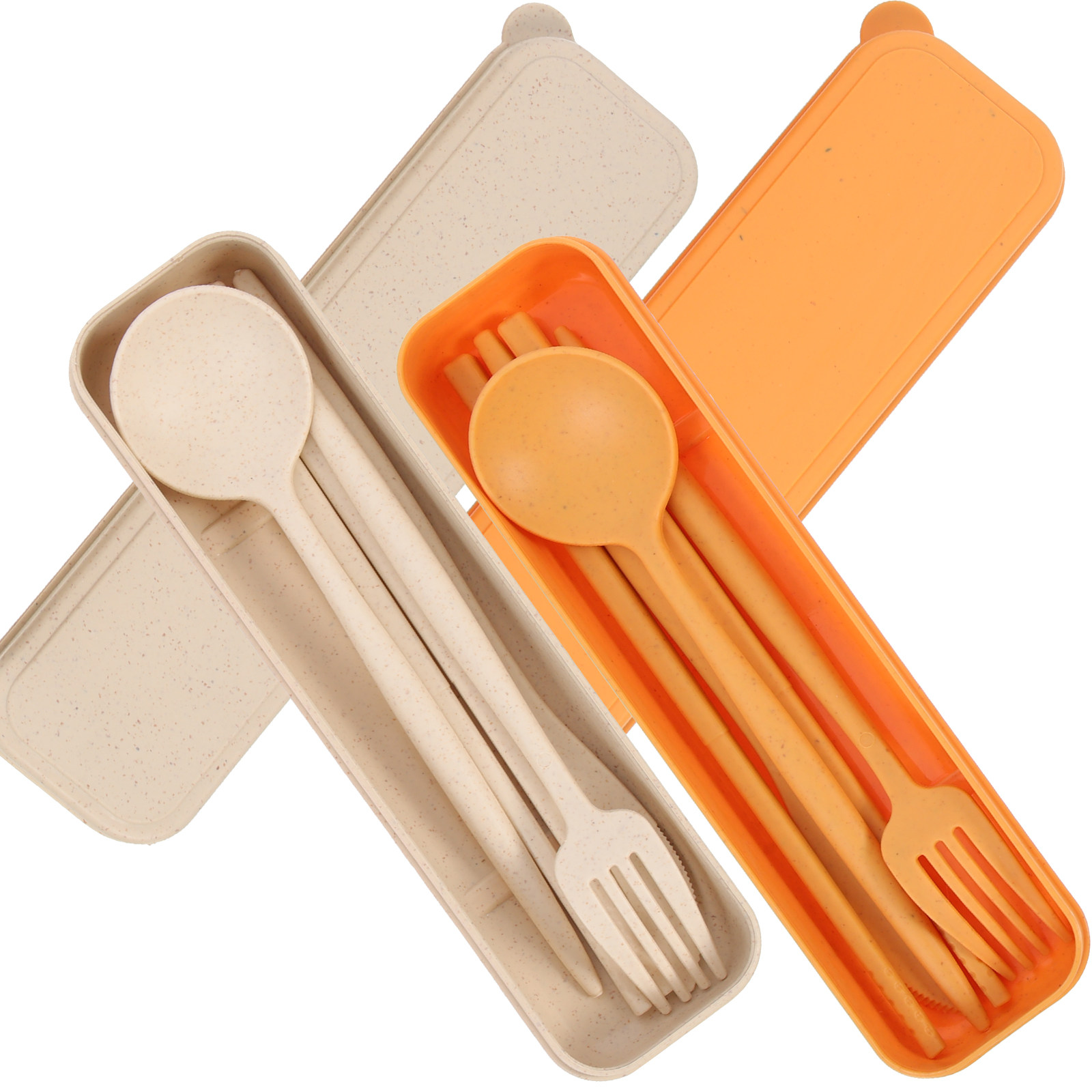 2セット ポータブル アウトドア 旅行用カトラリー キャンプ - Kids.Outdoor Utensils のレビューと価格